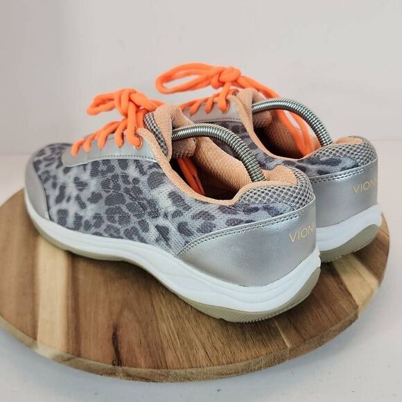 Vionic 335 Neptune Women's Sneakers Size 11 Gray Leopard Print Training Walking - Picture 5 of 10